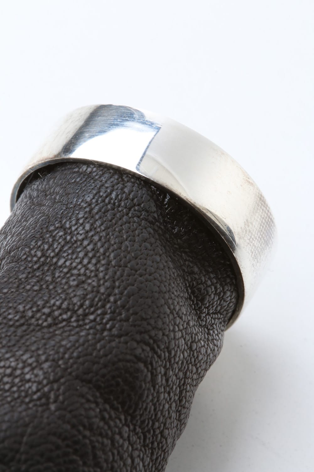 Long Leather Combination Ring