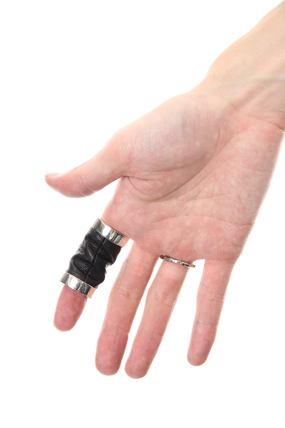 Long Leather Combination Ring