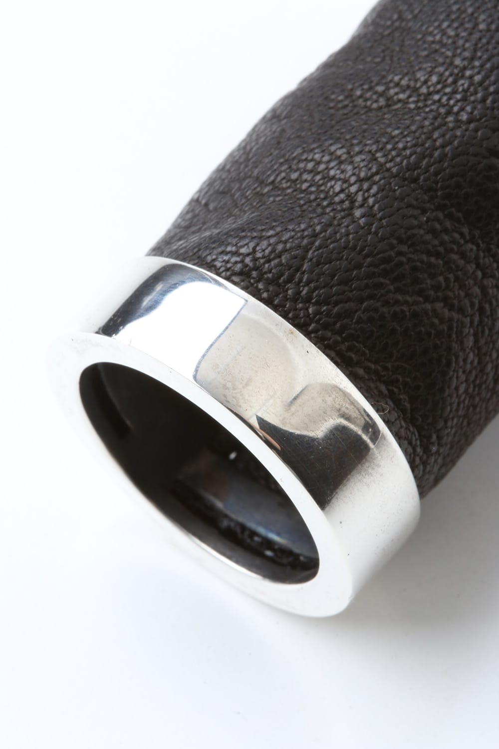 Long Leather Combination Ring