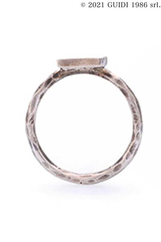 G-AN02DN - Square Leather Motif Black Diamond Ring