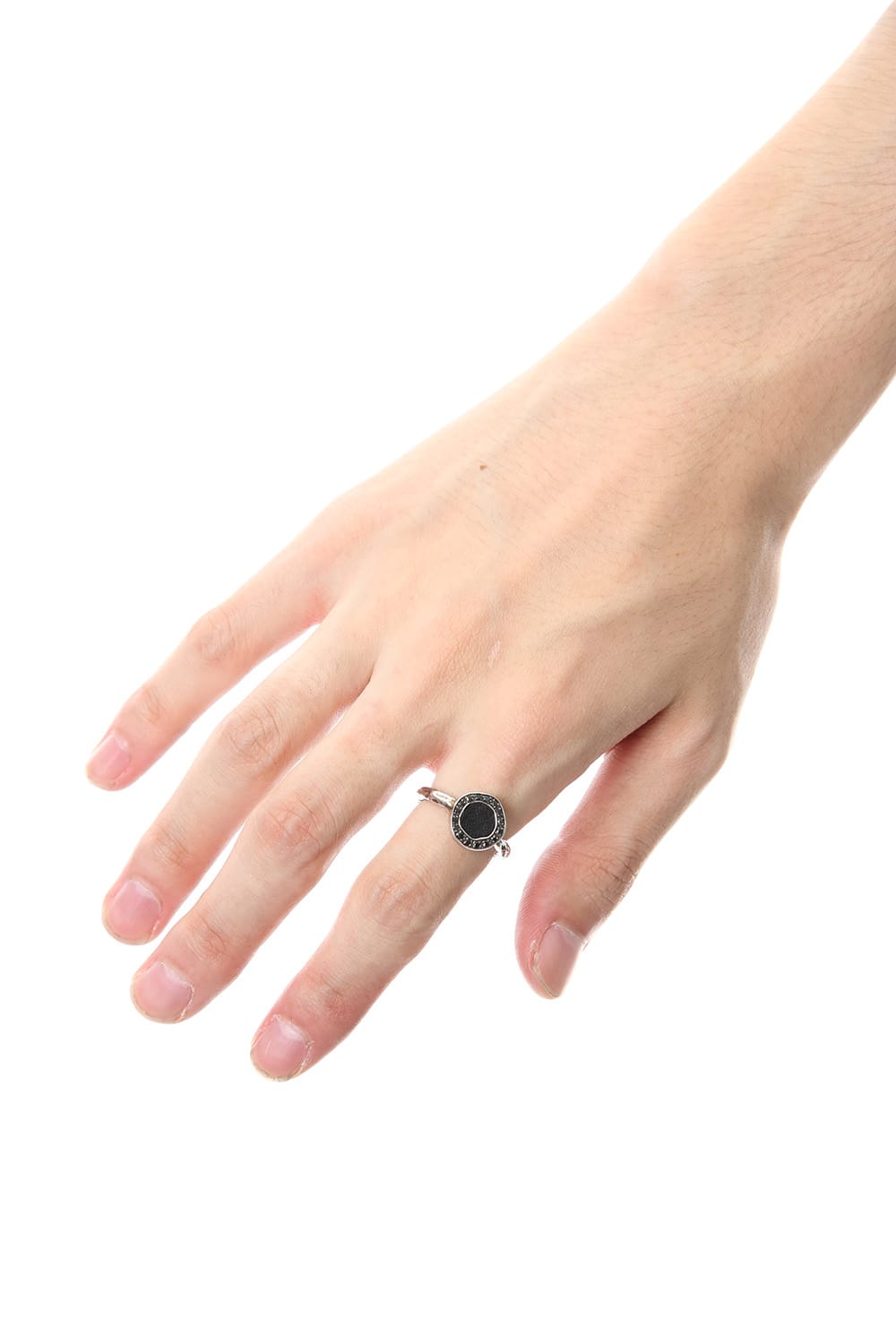 Leather Black diamond College Ring