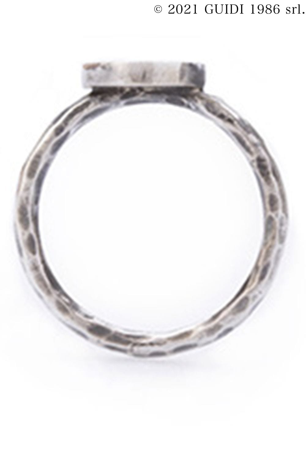 G-AN03DN_NANO - Leather Motif Black Diamond Round Ring Mini