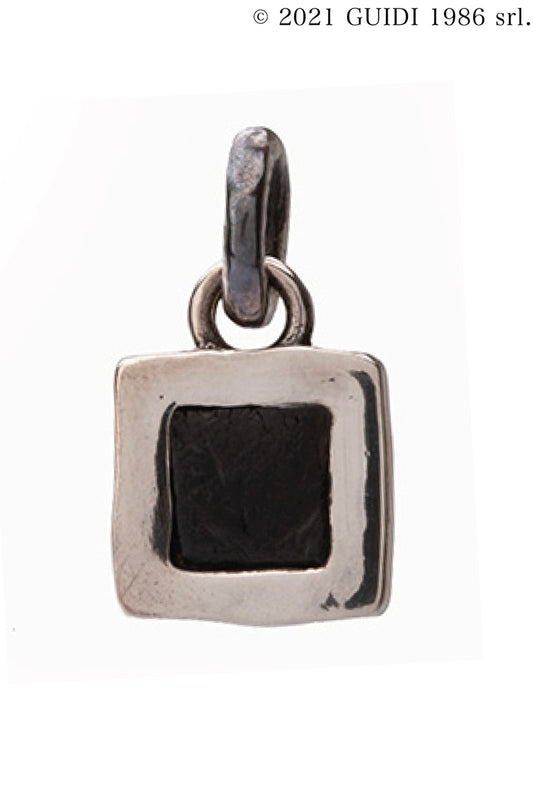 G-CI02 - Leather × Silver Square Charm