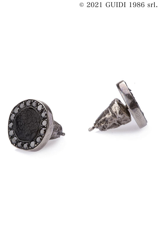 G-OR01 - Leather Motif Black Diamond Pierce