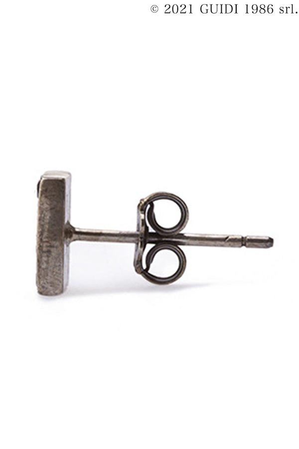 G-OR02DN_NANO - Leather Motif Black Diamond Square Pierce