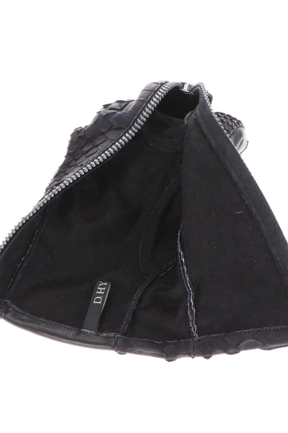 パイソン × ホースレザー ZIPグローブ