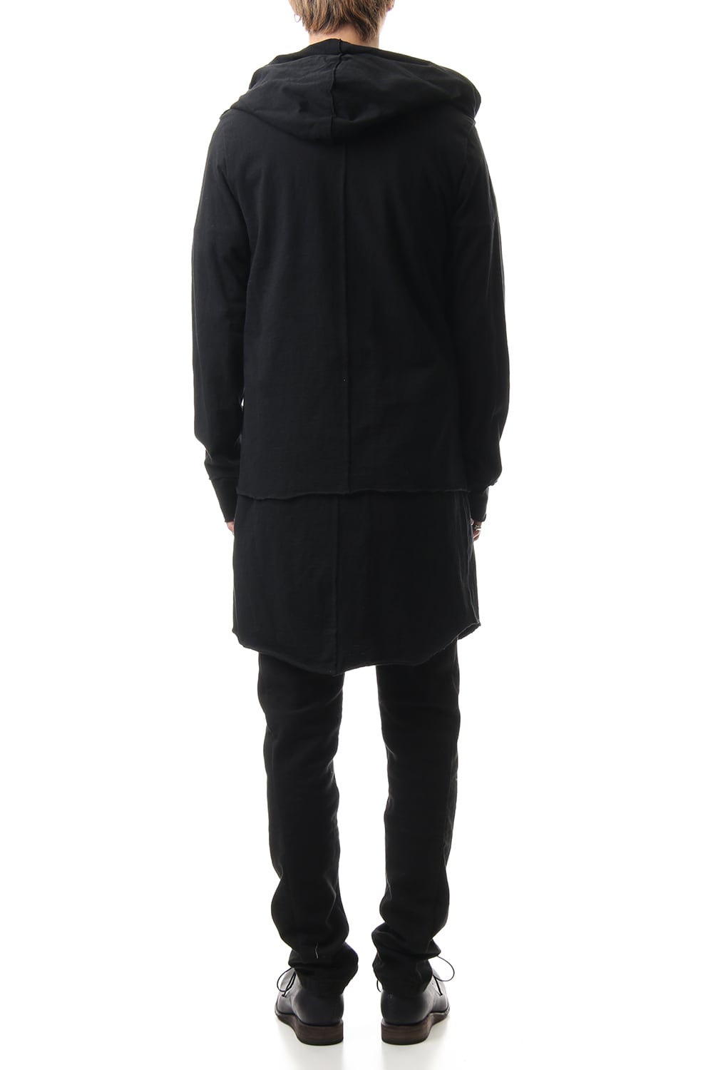 Layered Hoodie(long) - Black