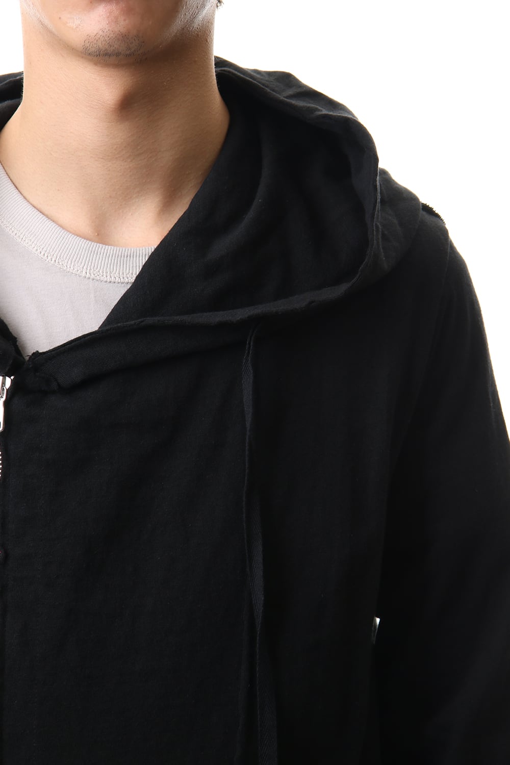 Layered Hoodie(long) - Black
