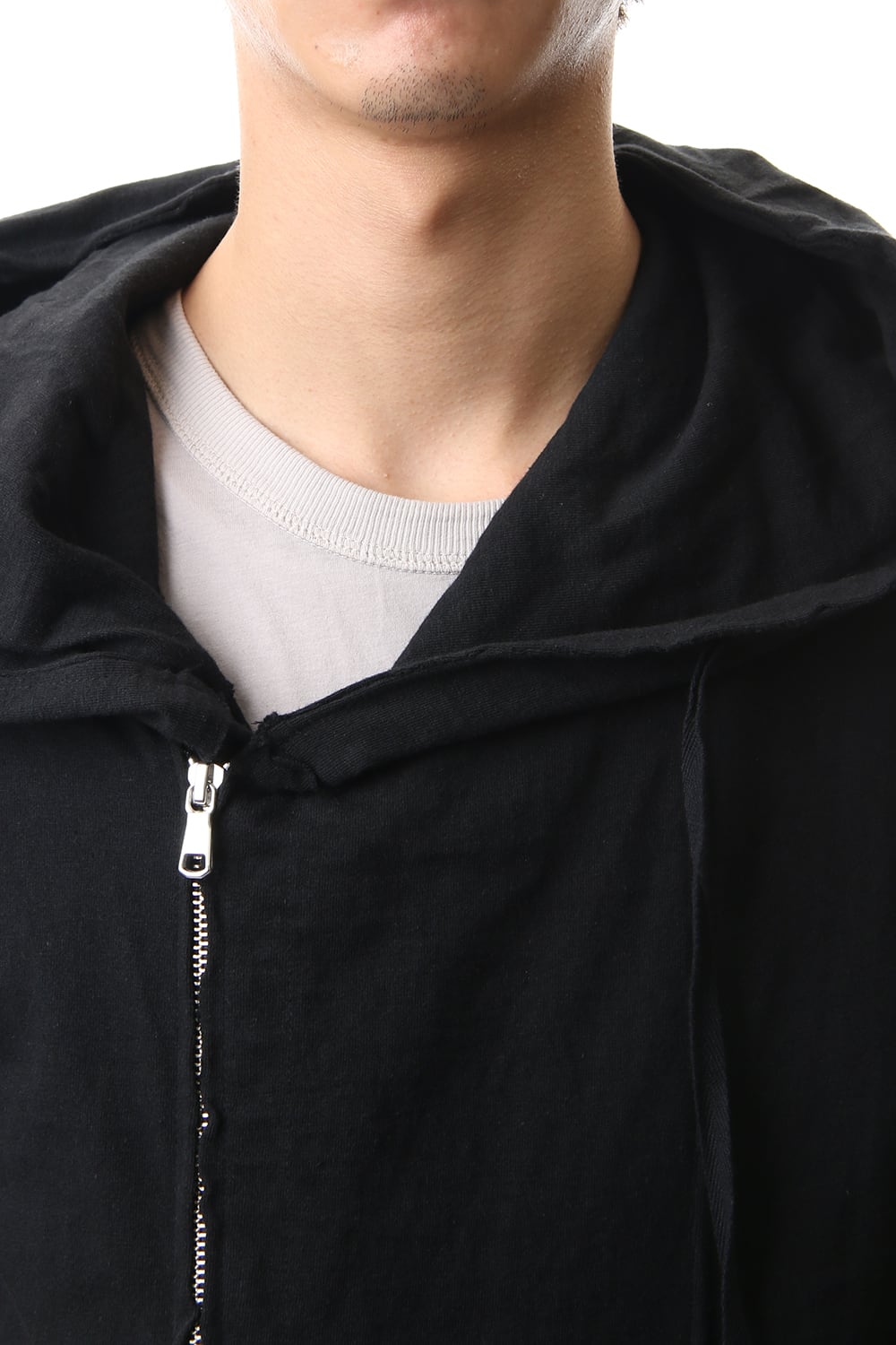 Layered Hoodie(long) - Black