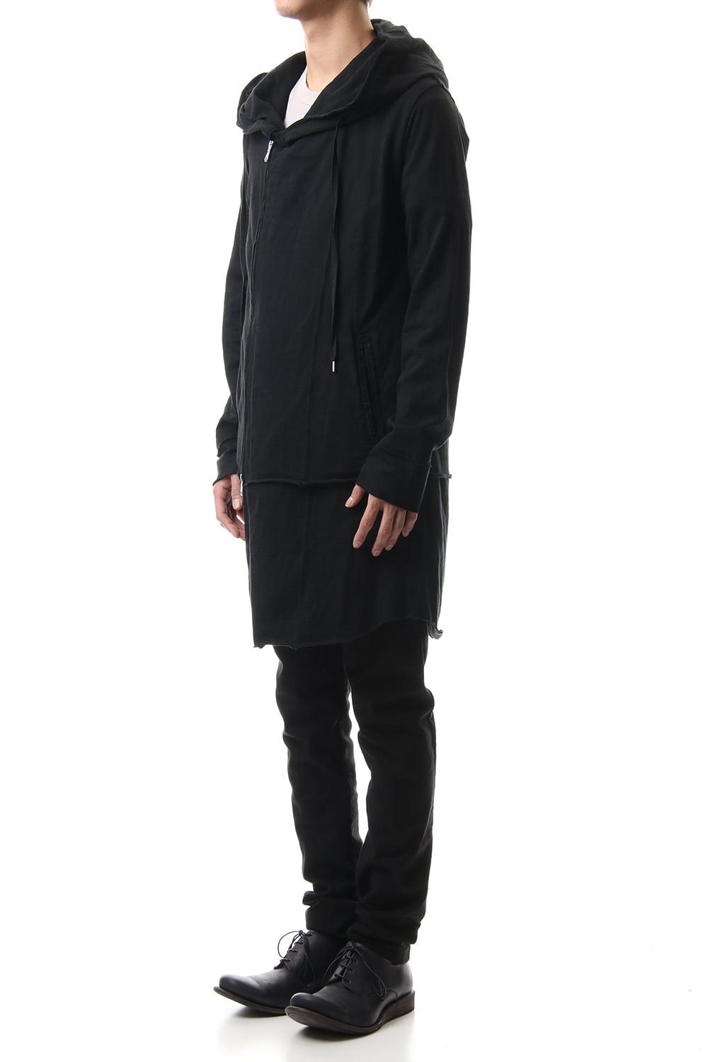 Layered Hoodie(long) - Black