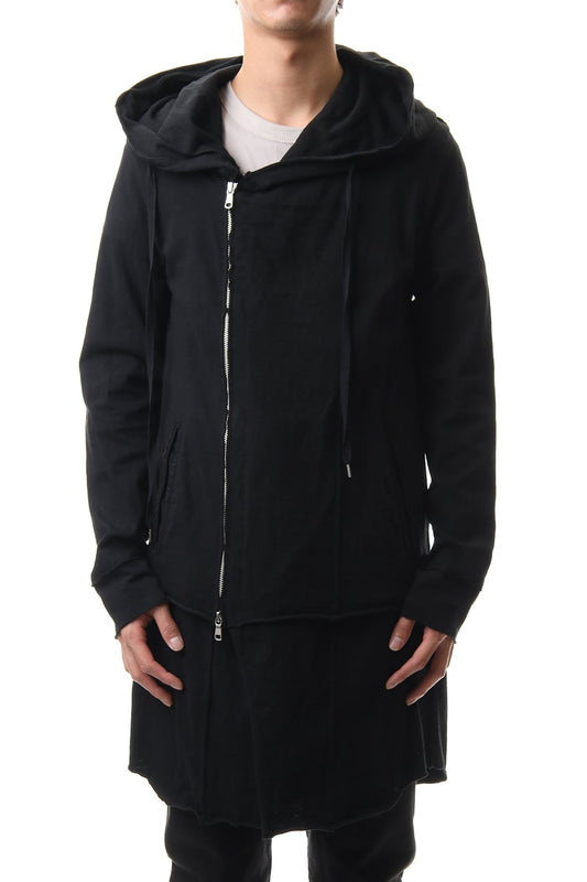 Layered Hoodie(long) - Black