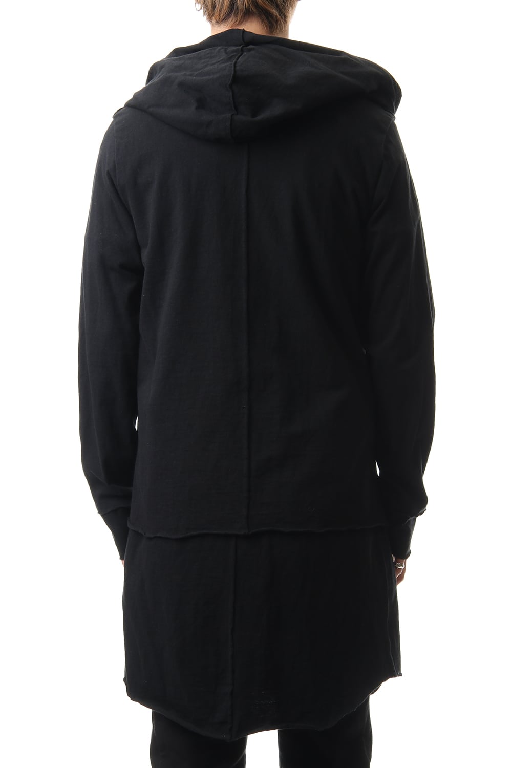 Layered Hoodie(long) - Black