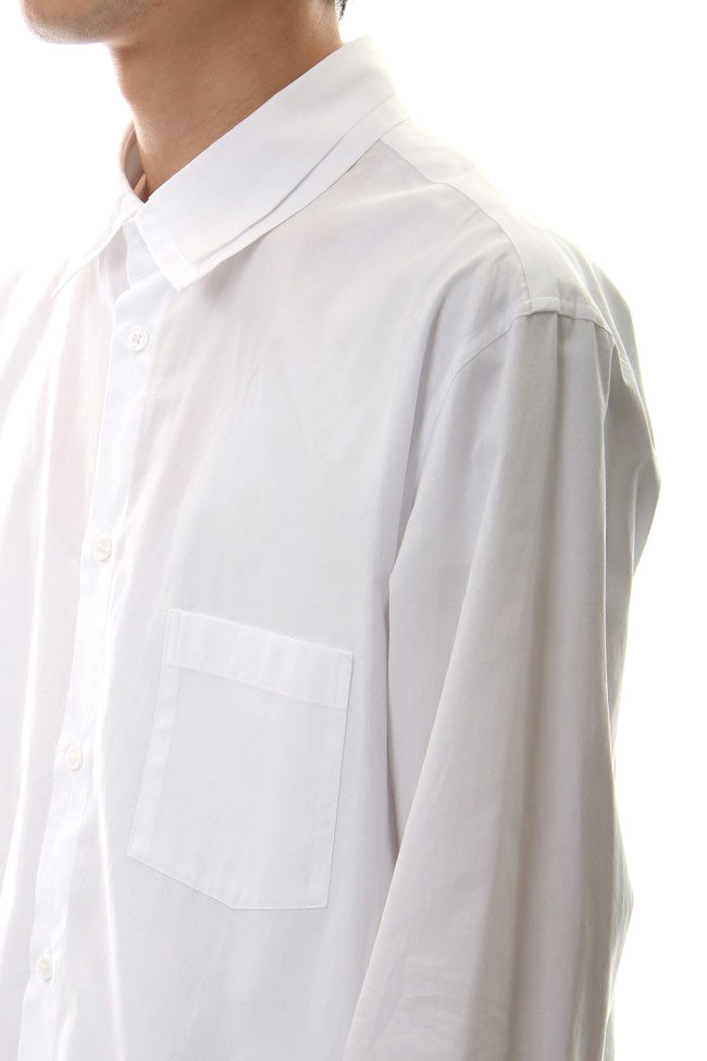 W Collar shirt White