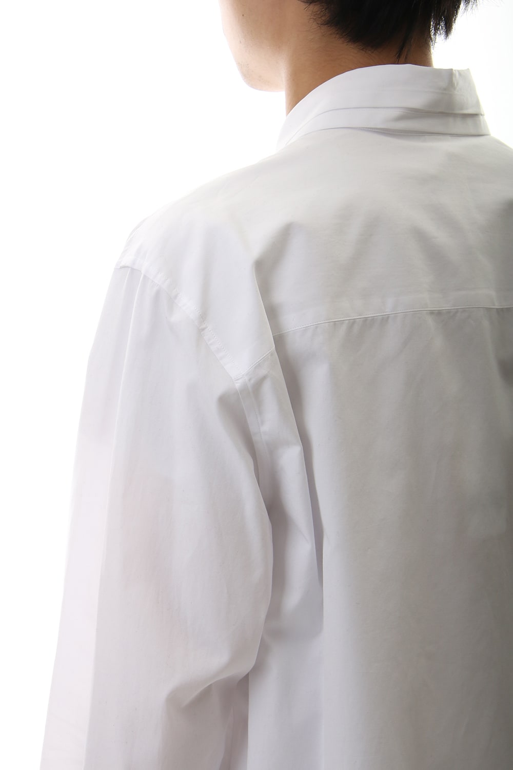 W Collar shirt White