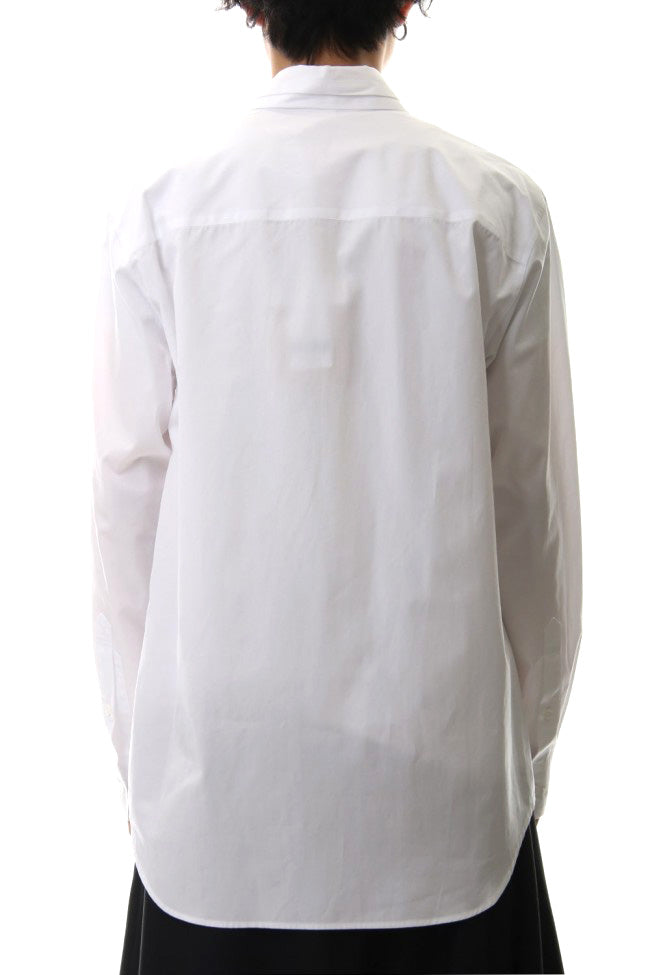 W Collar shirt White