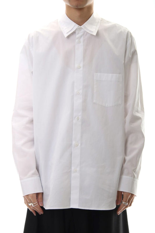 W Collar shirt White