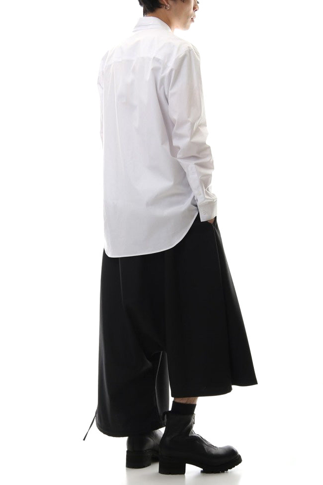 W Collar shirt White