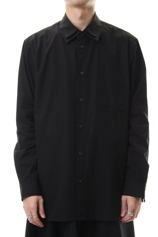 W Collar shirt Black