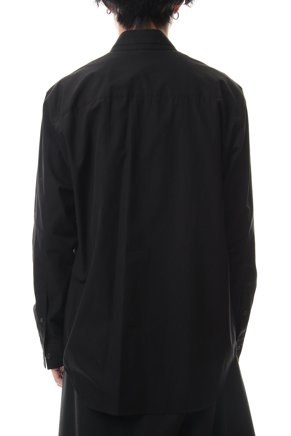 W Collar shirt Black