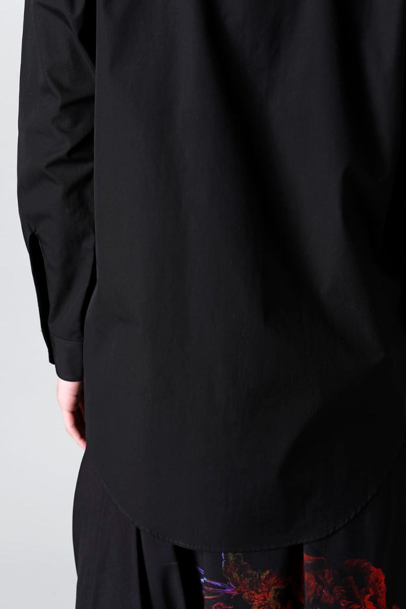 100/2 Cotton broad Napoleon shirt Black