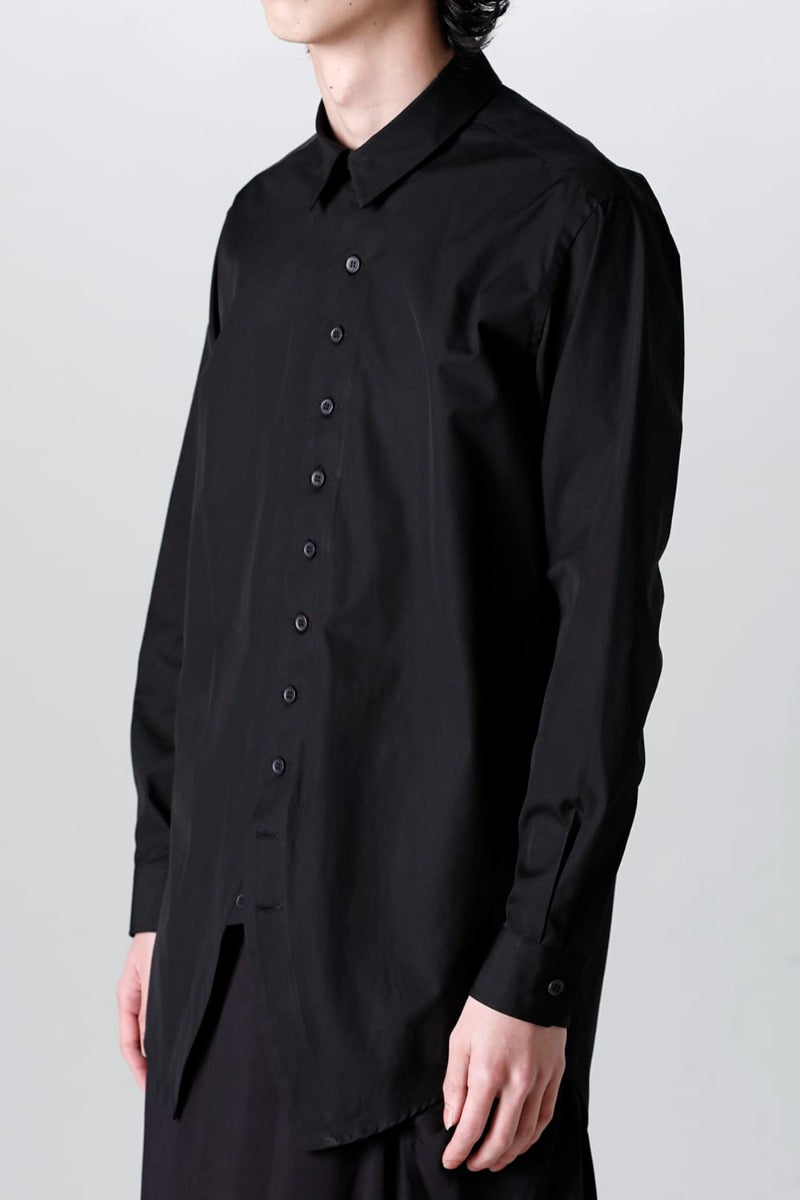 100/2 Cotton broad Napoleon shirt Black