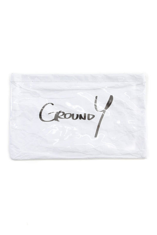 Polyvinyl Chloride Clutch bag White
