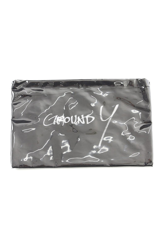 Polyvinyl Chloride Clutch bag Black