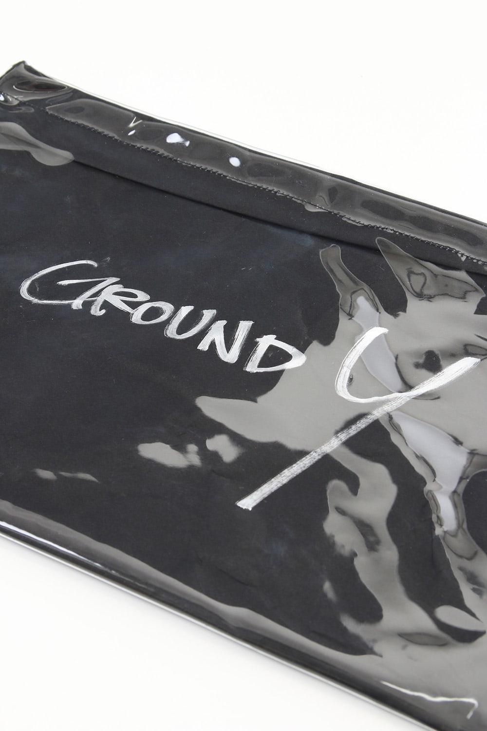 Polyvinyl Chloride Clutch bag Black