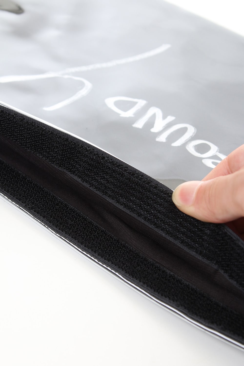 Polyvinyl Chloride Clutch bag Black