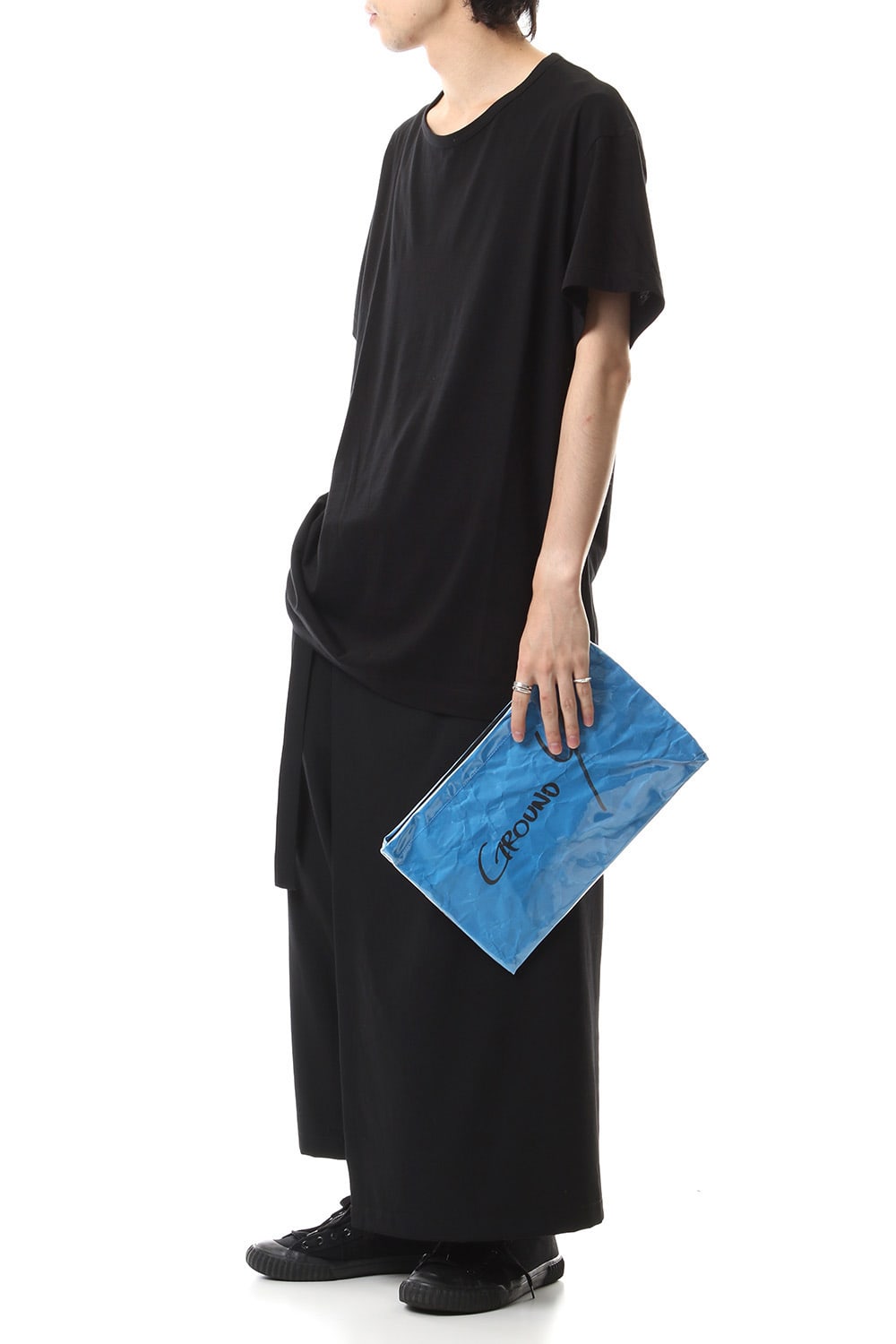 ポリビニール クロライド クラッチ バッグ ブルー