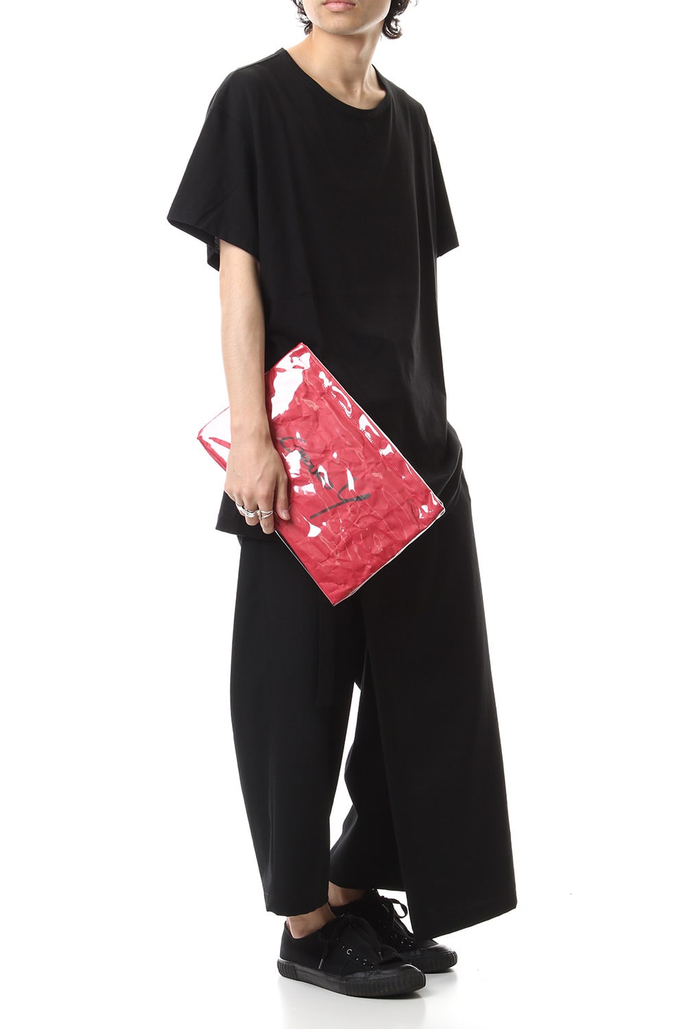 Polyvinyl Chloride Clutch bag Red