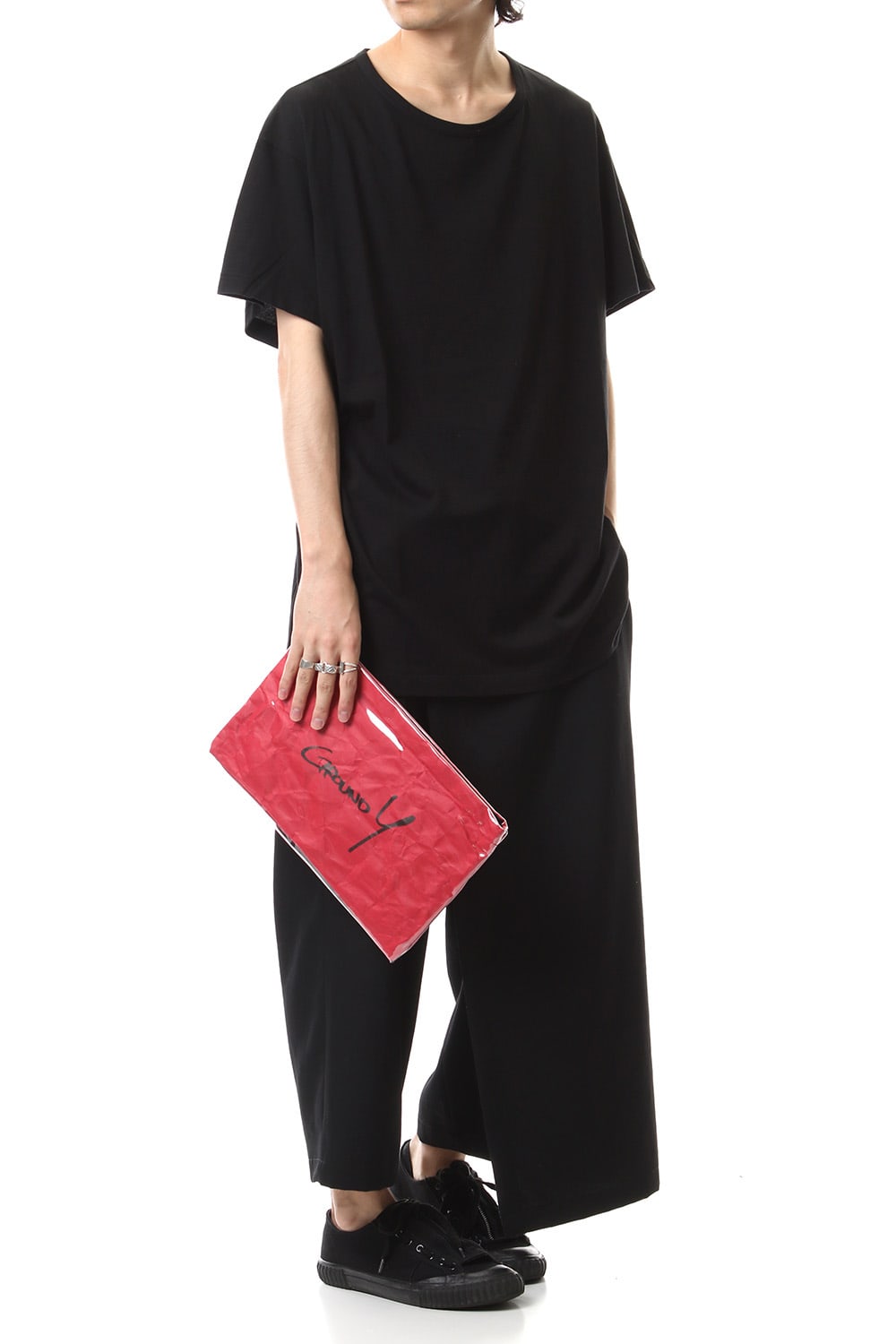 Polyvinyl Chloride Clutch bag Red