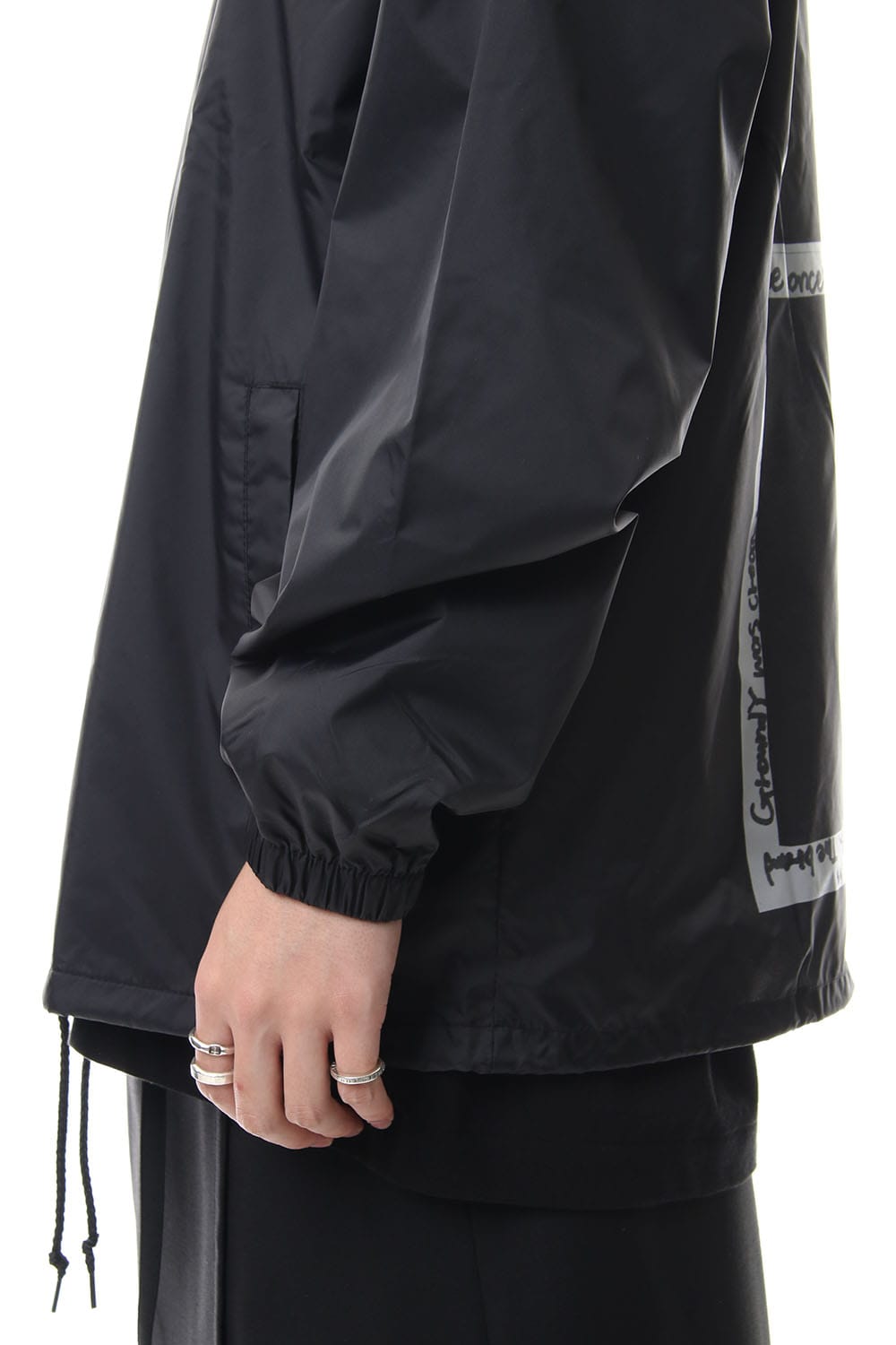 Emblem/Rin print nylon coat jacket