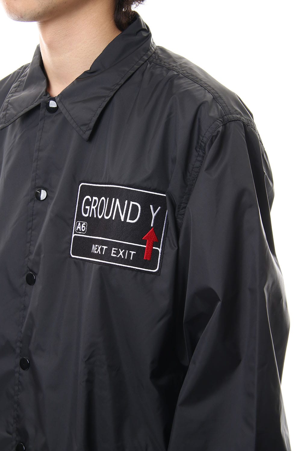 Emblem/Rin print nylon coat jacket