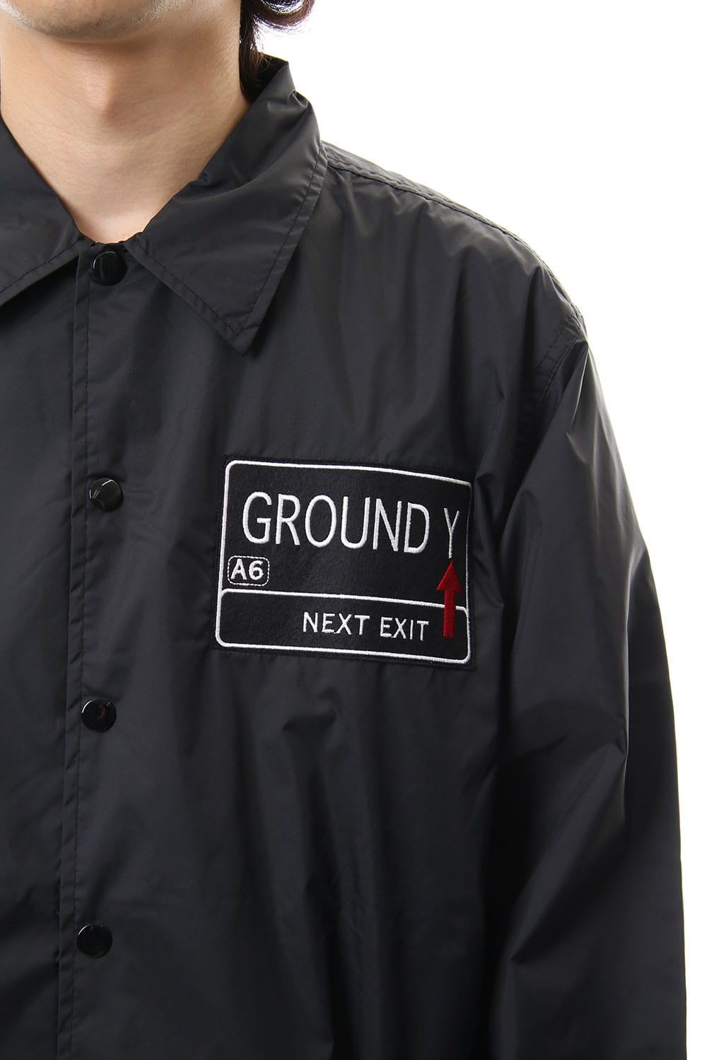 Emblem/Rin print nylon coat jacket