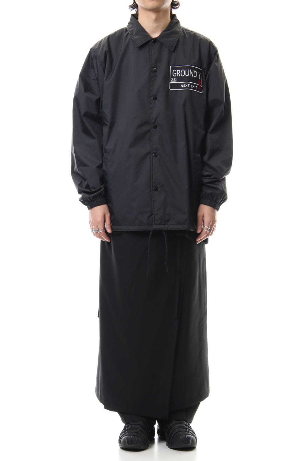 Emblem/Rin print nylon coat jacket