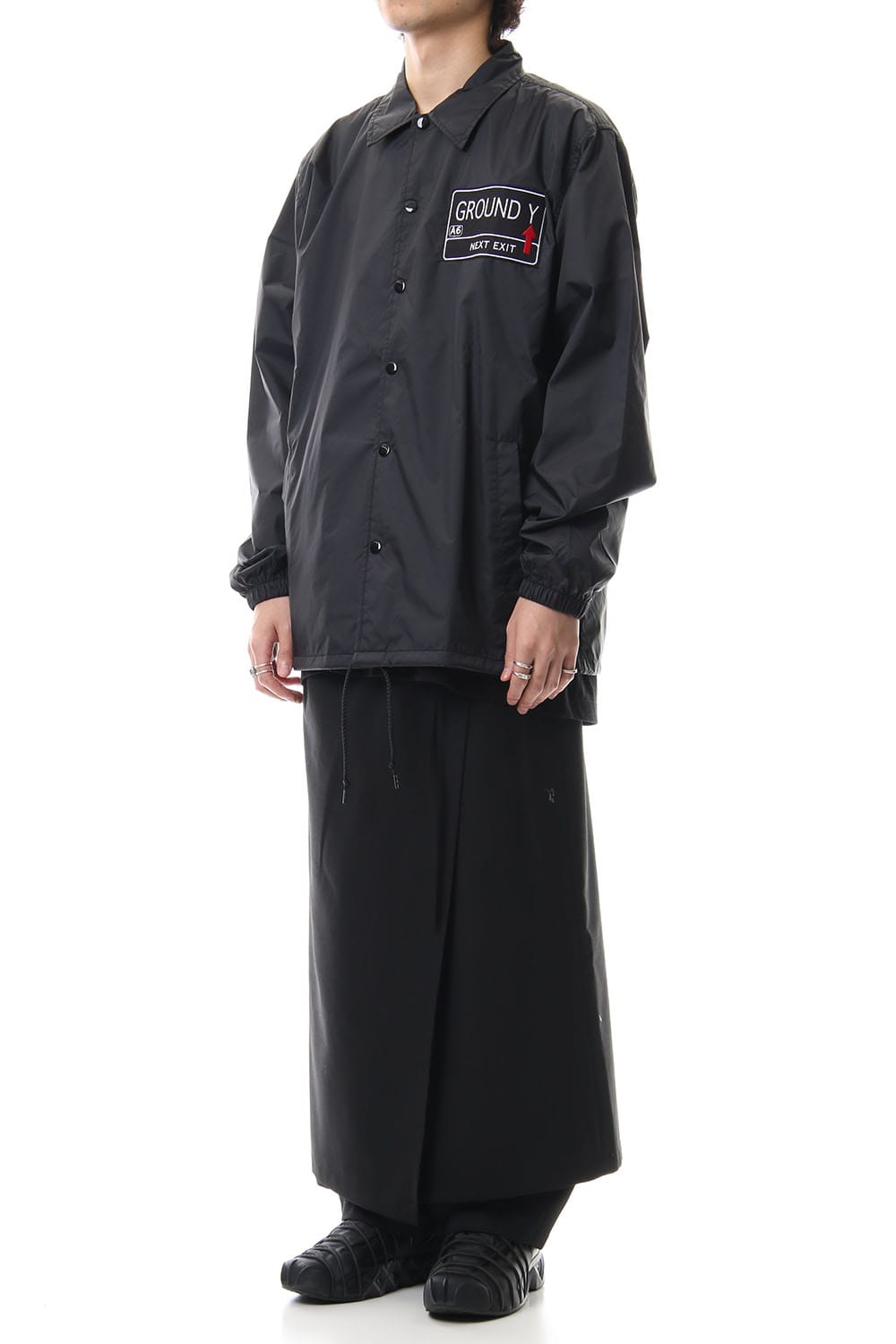 Emblem/Rin print nylon coat jacket