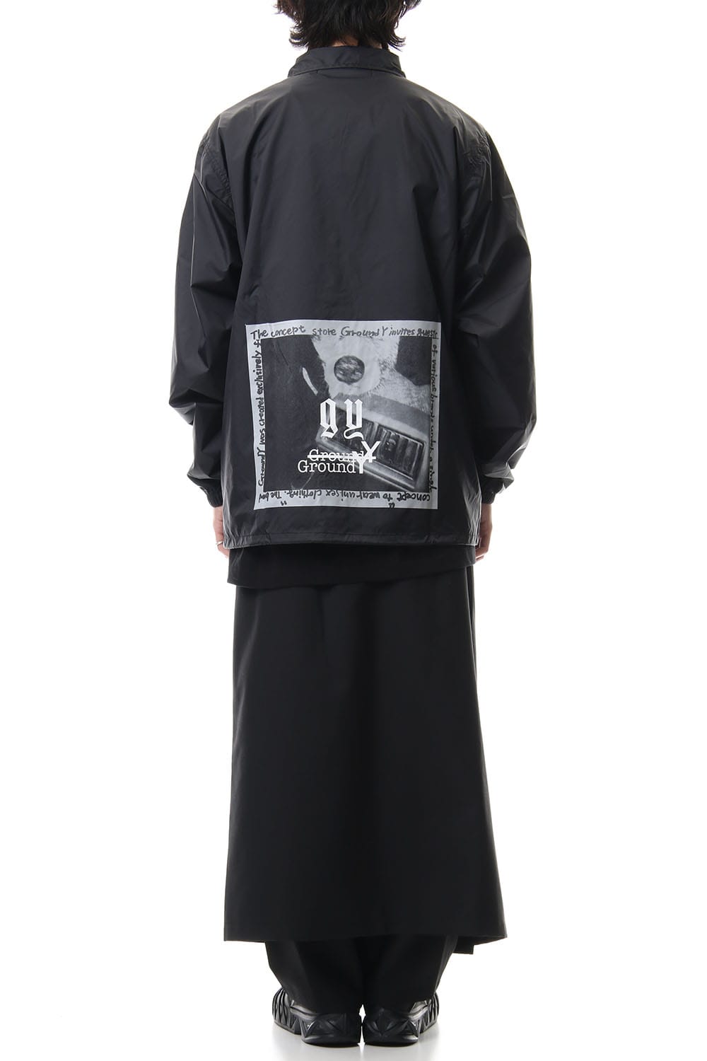 Emblem/Rin print nylon coat jacket