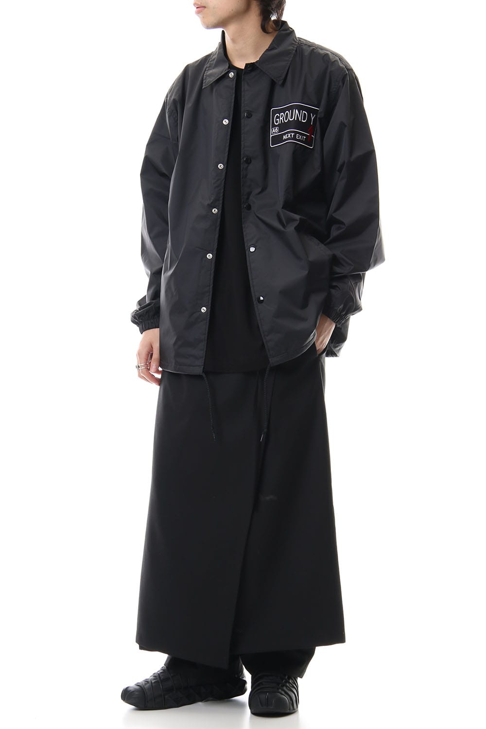 Emblem/Rin print nylon coat jacket