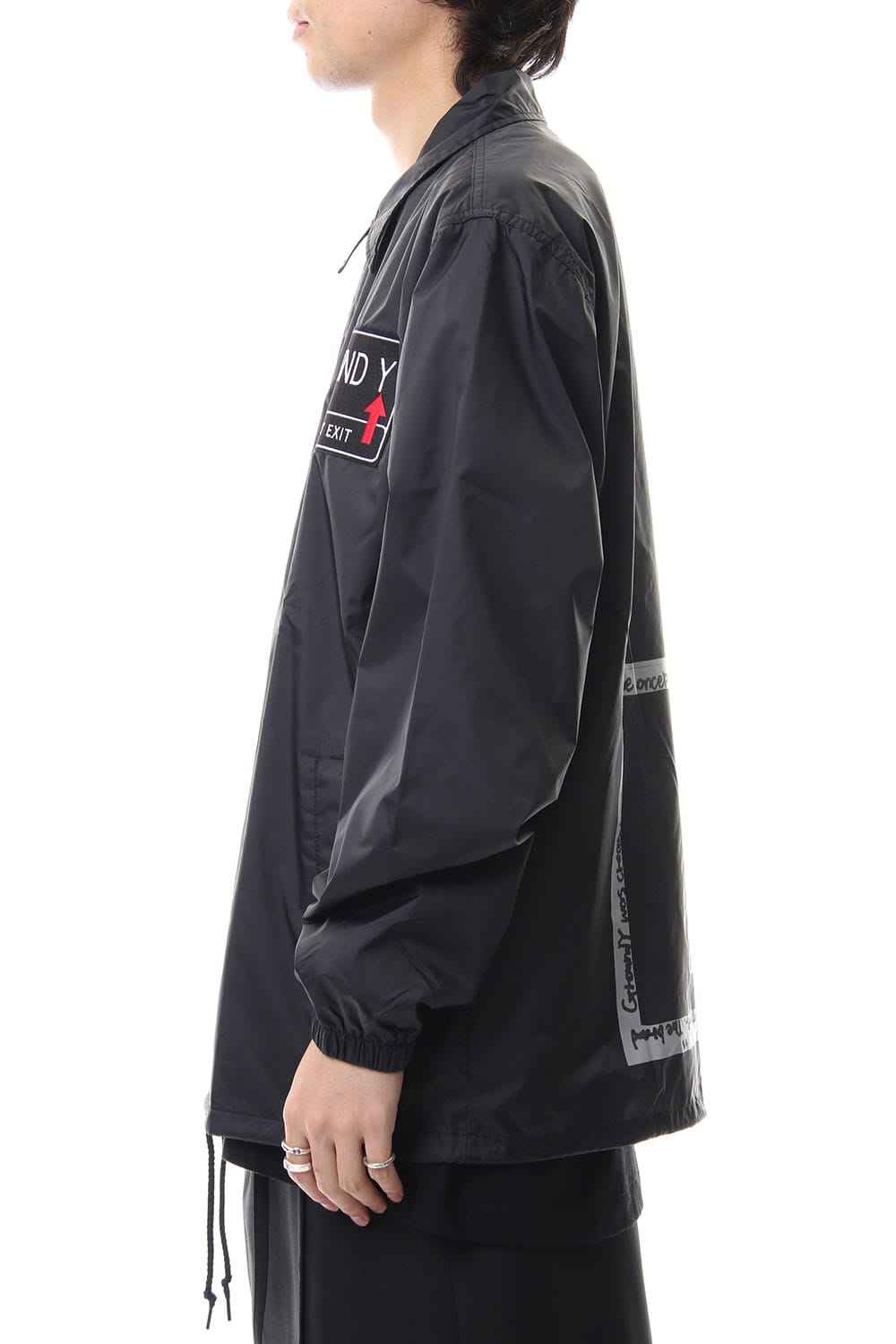 Emblem/Rin print nylon coat jacket