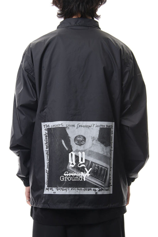 Emblem/Rin print nylon coat jacket