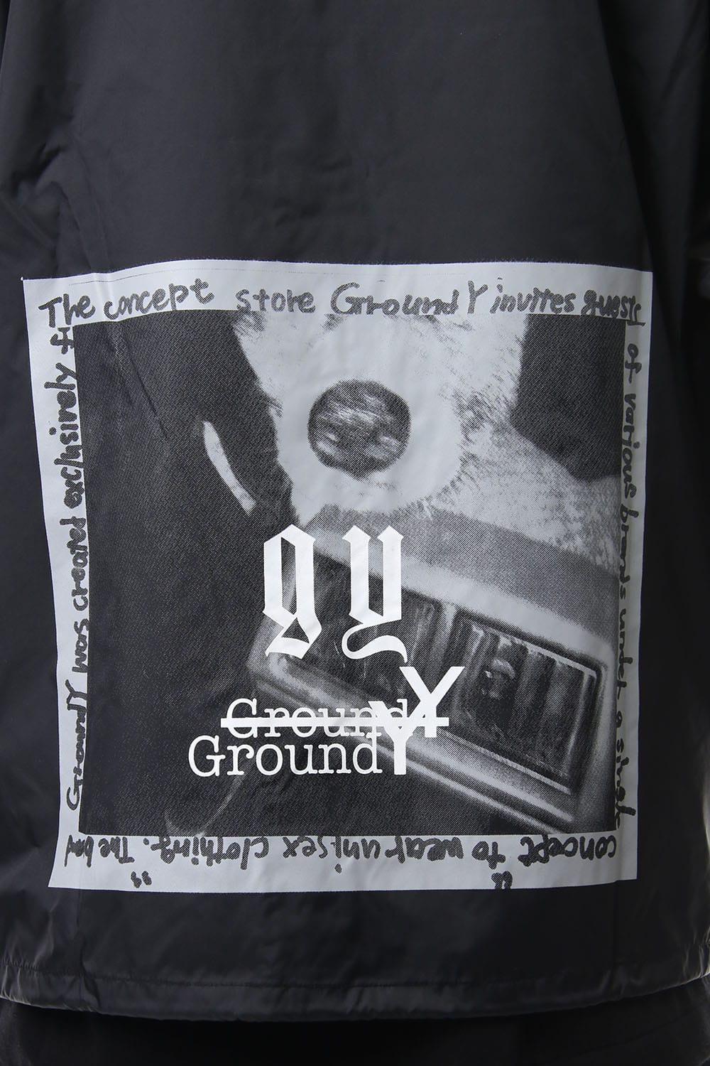 Emblem/Rin print nylon coat jacket