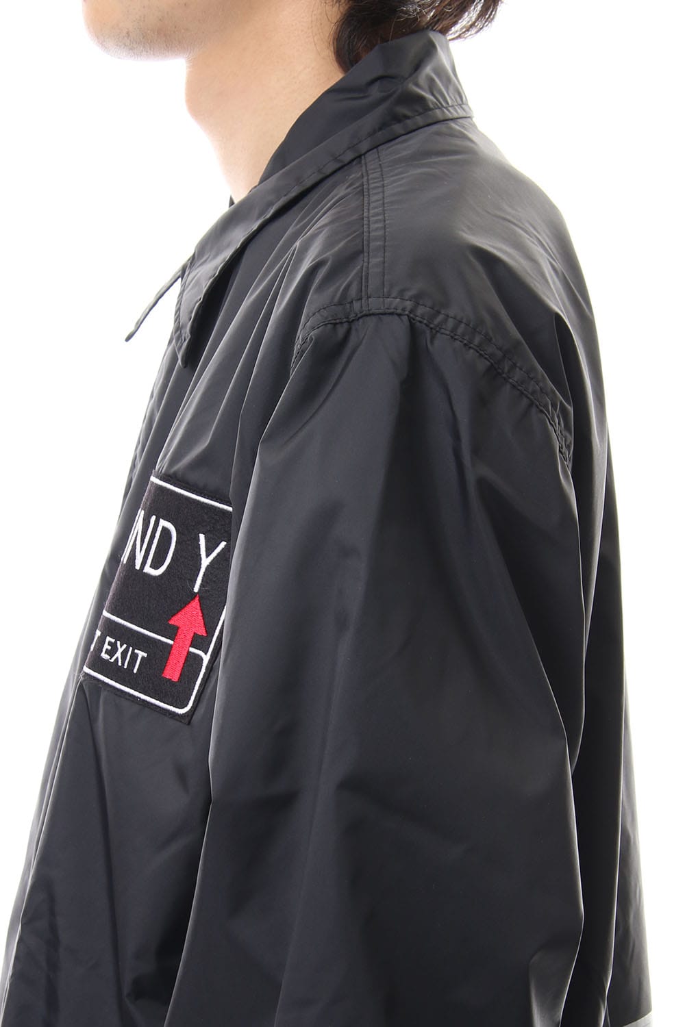 Emblem/Rin print nylon coat jacket