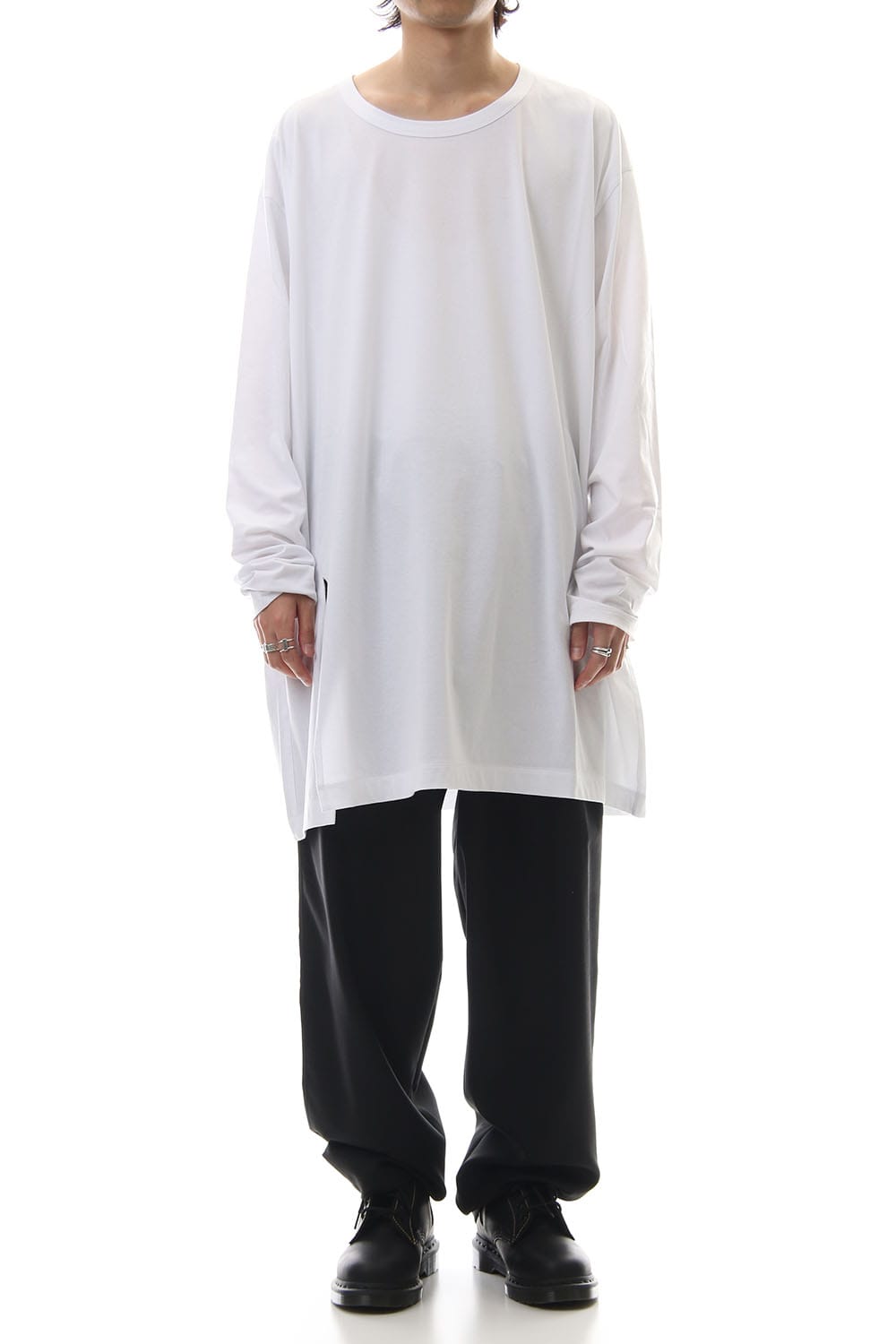 Jumbo Long Sleeve 30/C Tight Tension Jersey White