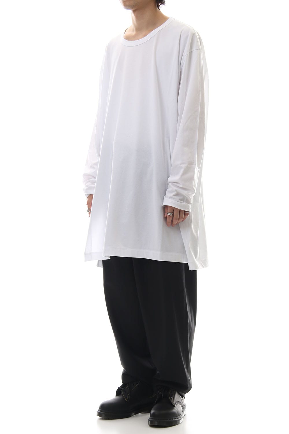 Jumbo Long Sleeve 30/C Tight Tension Jersey White