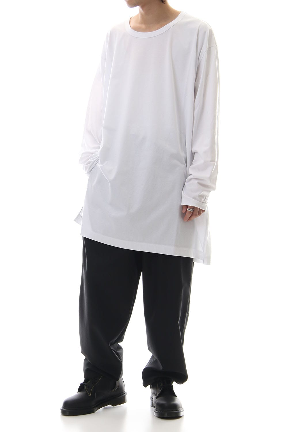 Jumbo Long Sleeve 30/C Tight Tension Jersey White