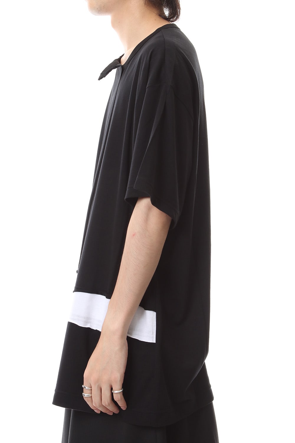 Straight vertical line Short sleeve