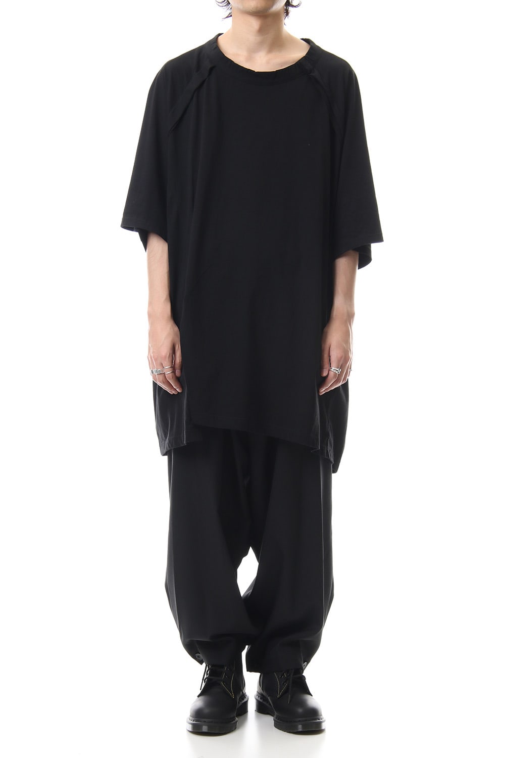 Front raglan slit Short sleeve Tee