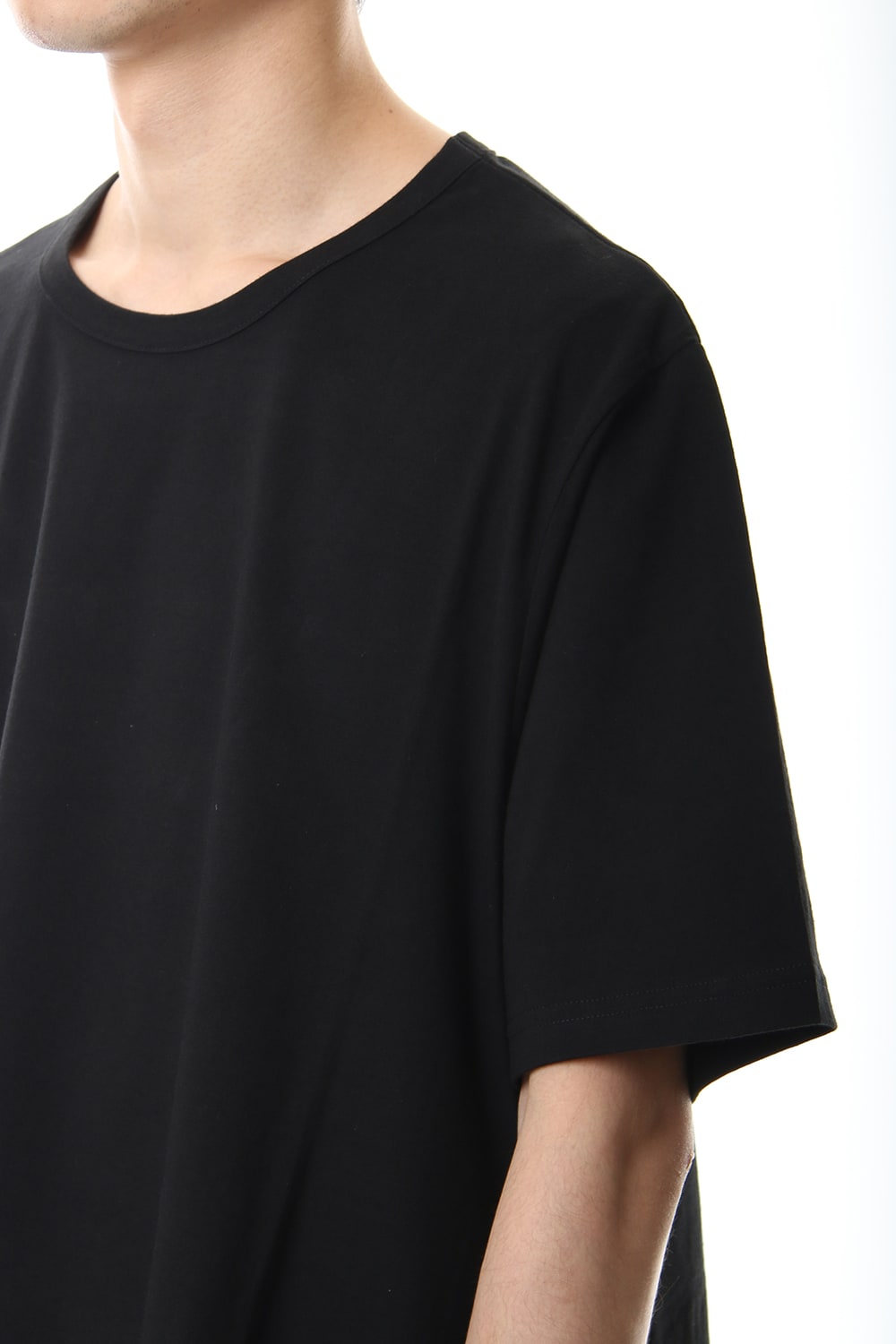 Side drape cut sew Black