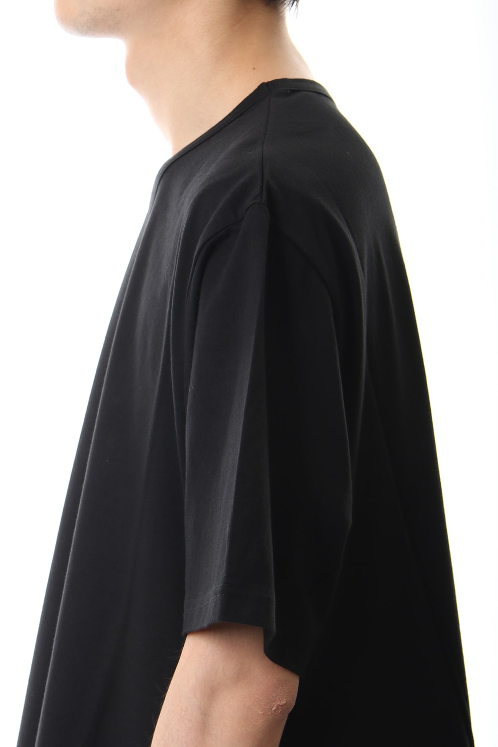 Side drape cut sew Black